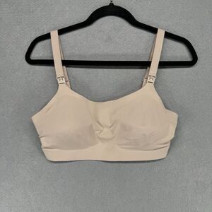 Belly Bandit Bra Size Medium Nude Tan Leak Resistant Nursing Wire Free Padded‎ *